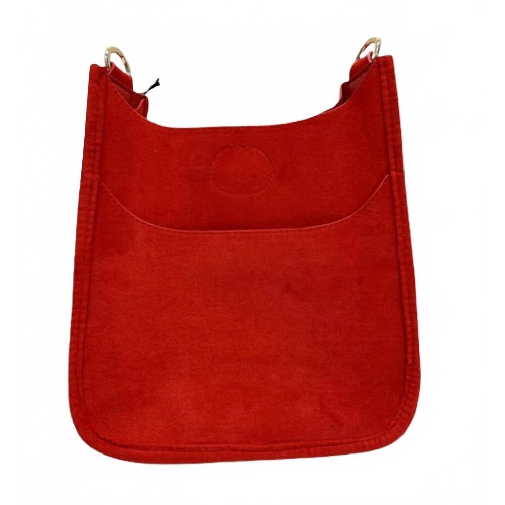 NEW AHDORNED women's mini vegan messenger bag in red